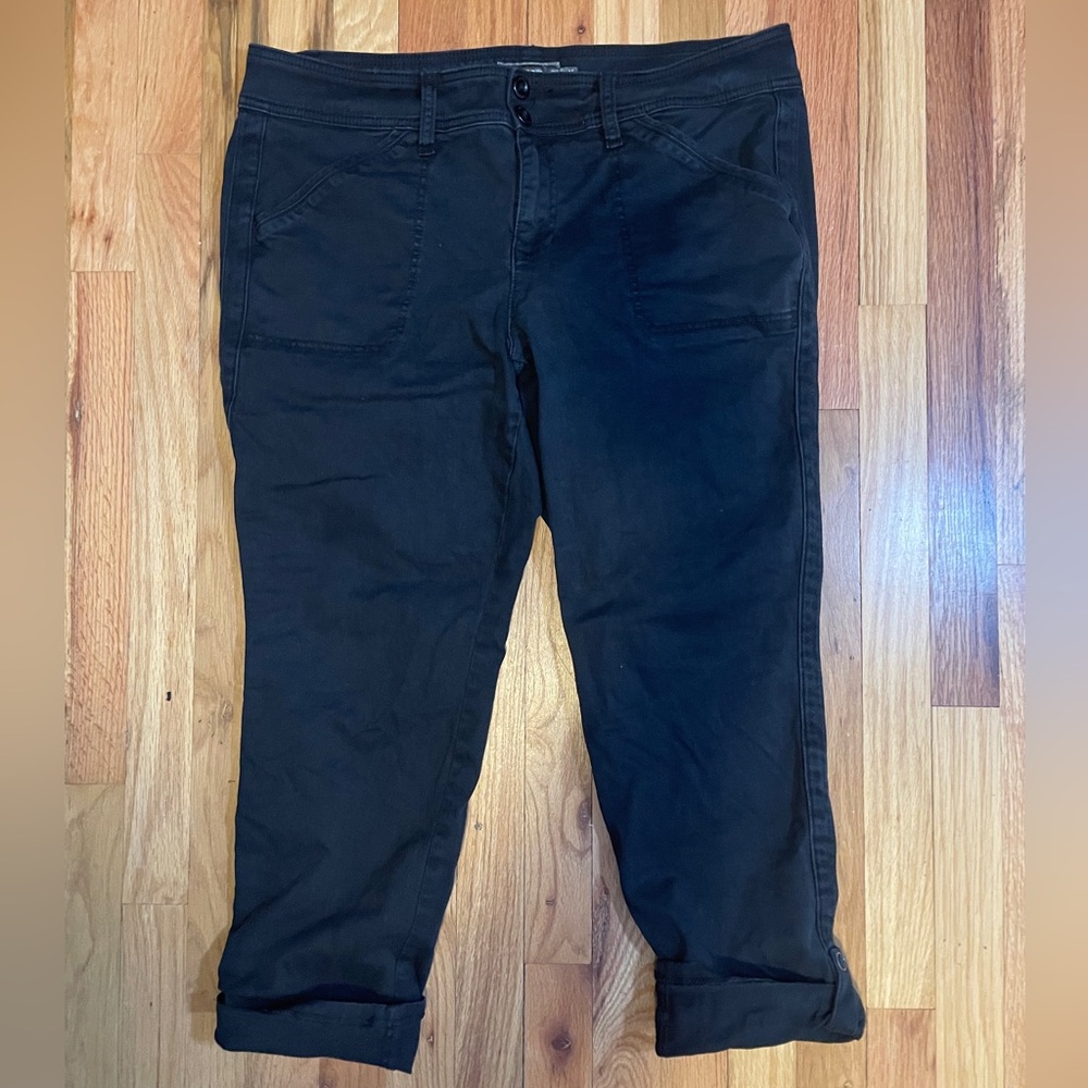 Torrid Black Ankle Jeans roll up cropped pants size 16